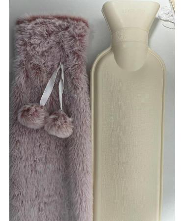 Bolei Extra Long Hot Water Bottle with Fluffy Cover | Leak-Proof Odorless 73cm Neck Heat Bottle - Perfect for Neck & Back Pain Relief | Ideal Christmas Gift for Men & Women - Pink - Buy Online on GoSupps.com