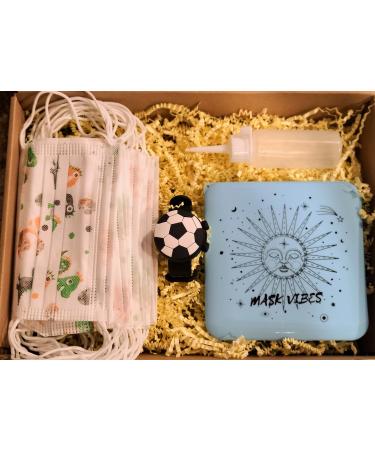 Health Kit 4 Kids/Disposable Mask/Mask Holder/Wristband Sanitizer/Back to School Kit (Soccer)