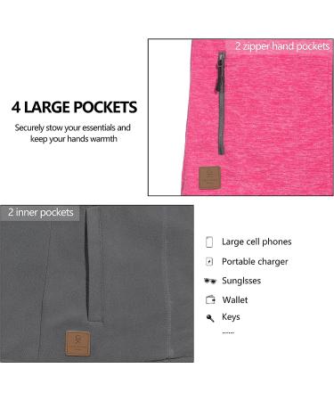 Women's Double Thick Warm Fleece Reversible Jacket - Rose Heather/Granite Gray - Large - Buy Online on GoSupps.com