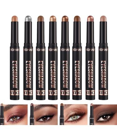 Eyeshadow Pencil Set - Shimmer Creamy Eyeshadow Pencils - Waterproof Shimmer Eye Shadow Sticks Eye Shadow Stick Makeup Set Smoky Highlighter Eye Makeup Pochy - Buy Online on GoSupps.com