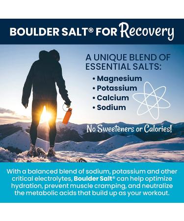 Boulder Salt Electrolyte Powder - Natural Alkaline Hydration Pack for Energy & Stamina - No Sugar - 20oz Bag, 283 Servings - Buy Online on GoSupps.com