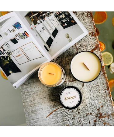 Fontana Candle Company Luxe Collection - 10 oz Unscented Candle | Beeswax & Coconut Oil | Non-Toxic Clean Burn | Pure Essential Oil & Wood Wick - Buy Online on GoSupps.com