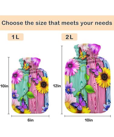 Shop Naanle Rainbow Wood Butterfly Sunflower Hot Water Bottle - 1L Handfoots Heating Bag for Pain Relief & Cold Therapy - International Shipping - Buy Online on GoSupps.com