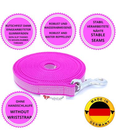 Twinkys Dog Style Tow Leash - 15m Pink 20mm Wide for Dogs up to 50kg - Rubberized Made in Germany - Buy Online on GoSupps.com