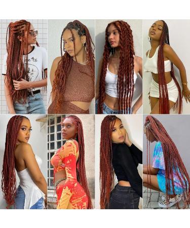 Buy Xusuperb 30 Pre Stretched Braiding Hair - Ginger Color 350# | Soft Yaki Braids Extensions (6 Packs) - International Shipping Available - Buy Online on GoSupps.com