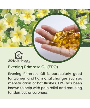 Evening Primrose Oil Capsules 1000mg x 180 Softgels | High Strength Omega 6 GLA | Skin, Immune System & Hormonal Support | Women's Health Supplement - Buy Online on GoSupps.com