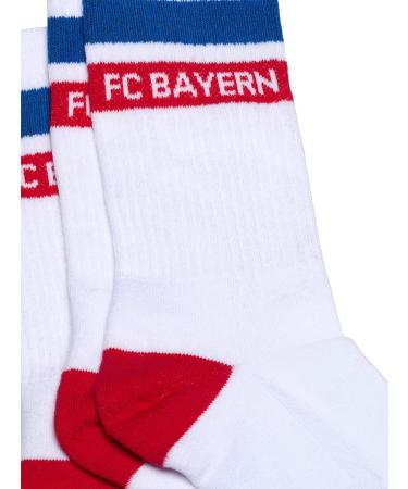 FC Bayern Munich Crew Socks - Classic Set of 2 for Adults (Size 43-46) - White | International Shipping Available - Buy Online on GoSupps.com