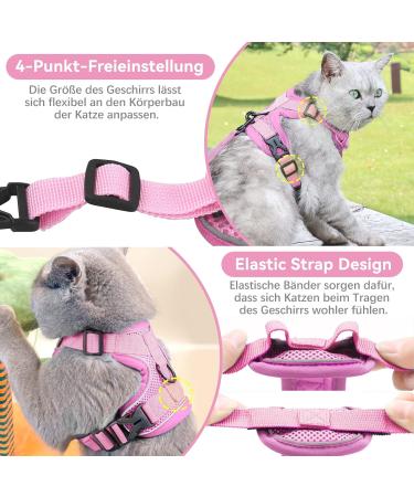 Adjustable Cat Dishes | Cat Bowls with Line Set for Kittens & Puppies - Light Pink (L) | Shop Now - Buy Online on GoSupps.com