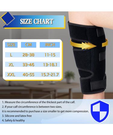 Adjustable Calf Brace for Men & Women | Compression Wrap for Shin Splints Torn Muscles & Varicose Veins - X-Large - Buy Online on GoSupps.com