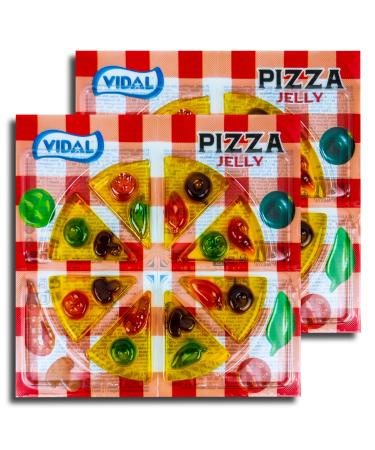 Vidal Pack of 2 Vidal Pizza Jelly candy bags - 2 x 66g - Pizza-shaped fruit gummies