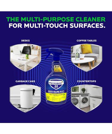 Buy Microban 24 Hour Multi-Purpose Cleaner & Disinfectant Spray - Fresh Scent 32 Fl oz | International Shipping Available - Buy Online on GoSupps.com