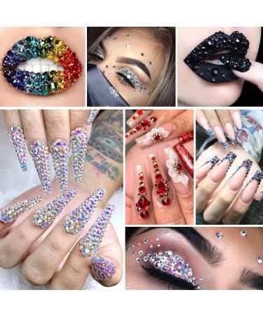 4200 Pieces Rhinestones Nail Art Kit - 36 Colors Glitter Stones & Accessories | Crystal Nail Decorations with Pitcher & Dotting Pen - Buy Online on GoSupps.com