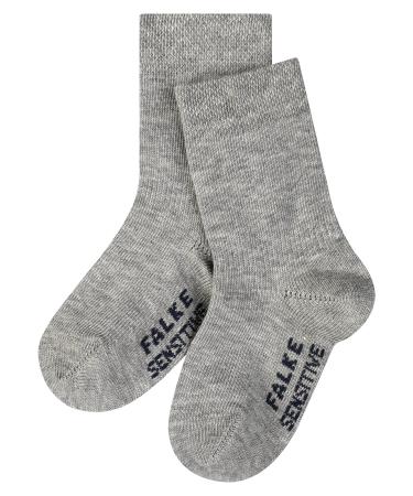 FALKE Unisex Baby Cotton Soft-Top Socks With Gentle Grip On Leg With Elasticated ZOne In Ankle Area For A Better Fit Blue Pink More Colours 1 Pair Sensitive 6-12 Months Grey (Light Grey 3400)