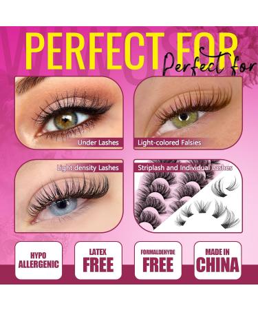 wiwoseo Lash Glue Strong Hold Eyelashes Glue Waterproof Eyelash Adhensive Glue for Strip Lashes Fast Drying Lashes Glue 2 Pack (5mlx2) A-Lashes Glue-ii - Buy Online on GoSupps.com