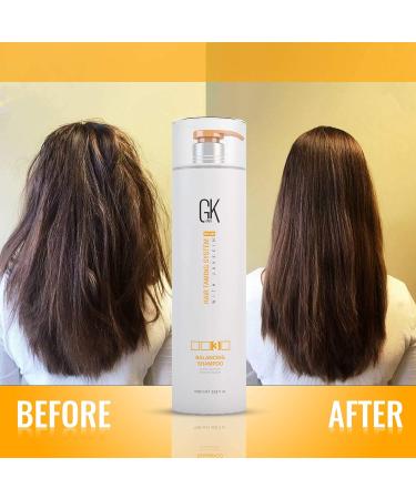 GK HAIR Global Keratin Balancing Shampoo 33.8 Fl Oz - Deep Cleansing for Oily & Color Treated Hair | Restores pH Levels | Ideal for Over-Processed & Stressed Hair - Buy Online on GoSupps.com