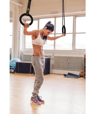 Garage Fit Gymnastic Rings - Premium Heavy Duty Cross Training & Fitness Exercise Rings in Black - Buy Online on GoSupps.com