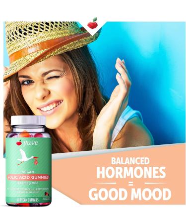 Yuve Prenatal Gummies for Women 667mcg DFE Folic Acid - Pregnancy Vitamins for Hormonal Support - Vegan & Natural - 60 ct - Buy Online on GoSupps.com