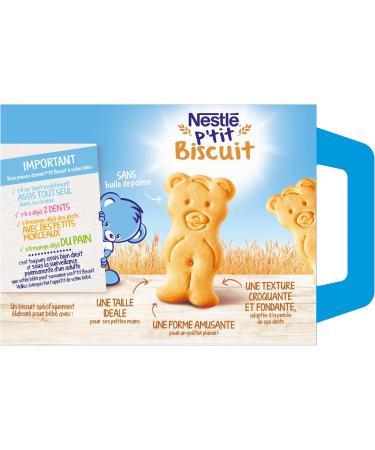 Nestl - P tit Biscuit - Biscuits B b 12 Mois+ - G teaux Secs Riches en Bl - Alimentation B b avec Moins de Sucres - Repas b b Texture Croquante et Fondante Adapt e la Perc e des Dents - Buy Online on GoSupps.com
