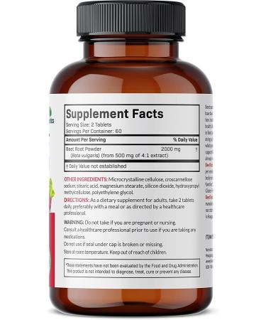 Futurebiotics Beet Root Extra Strength 2000mg - 120 Vegetarian Tablets for Heart Health & Stamina | Non-GMO, 120 Count - Buy Online on GoSupps.com