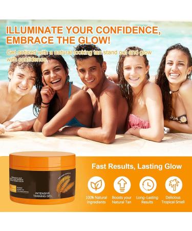 Tanning Accelerator Cream Tanning Gel Natural Tanning Accelerator Cream Gel Effective in Sun-Beds & Outdoor Sun Achieve a Natural Tan with Natural Ingredients (B) - Buy Online on GoSupps.com