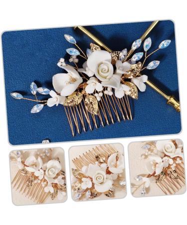 Ipetboom Female Head Decor Bridal Comb The Photo Ceramics The Flowers Bride Bridal Head Decor - Buy Online on GoSupps.com
