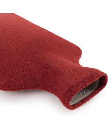 Blum Valley 1.5L Heat Bottle for Babies | Washable Fluffy Hot Water Bottle with Red Polar Cover | Safe Natural Rubber Bed Bottle - Buy Online on GoSupps.com