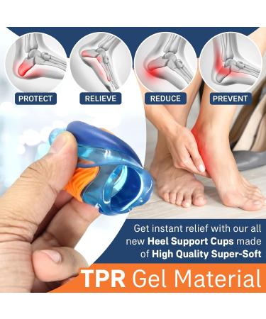 Medipaq Posture Correcting Gel Heel Cushion Pads for Women & Men - 2 Pairs of Large (UK 7-12) Gel Heel Insoles - Heel Support for Plantar Fasciitis - Gel Heel Pads for Plantar Fasciitis L (Pack of 2) - Buy Online on GoSupps.com