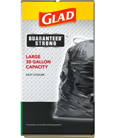 Glad Strong Large Drawstring Trash Bags, 30 Gallon, 70 Count - Guaranteed Quality - Buy Online on GoSupps.com