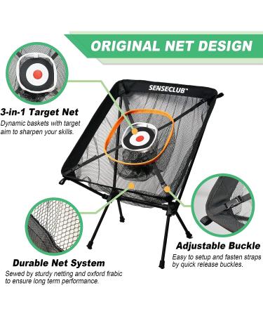 SENSECLUB Indoor Golf Chipping Net with Mat and Practice Balls - Perfect Golf Target for Backyard Swing Game - Great Golf Gift Idea - Buy Online on GoSupps.com