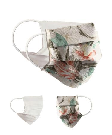 BAF Community Masks 2 via Pack Set Unisex makeshift mask Wendbar Mundschafts Mask and nose protection turning mask with motif cotton BCI washable unit size FlowerPower-6