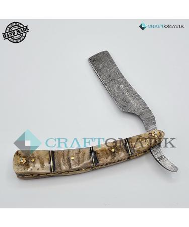 Razor Damascus Steel Men's Gift Set - High Quality Handmade Barber Razor | DBR55 - Buy Online on GoSupps.com