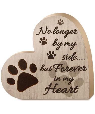 Yalikop Pet Memorial Gifts, Heart Shaped Dog Memorial Gifts Sympathy Pet Memorial Gifts Dog or Cat Remembrance Gifts with Sympathy Pet Tribute Keepsake Beautiful Bereavement Gift Natural Color