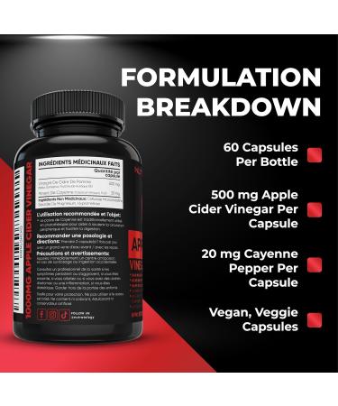 Keto Friendly Apple Cider Vinegar Capsules - 1000MG Apple Cider Vinegar & 40MG Cayenne Pepper Per 2 Cap Serving (500MG ACV Per Cap)- Formulated For Improved Digestive Health - 60 Capsules 60 count (Pack of 1) - Buy Online on GoSupps.com