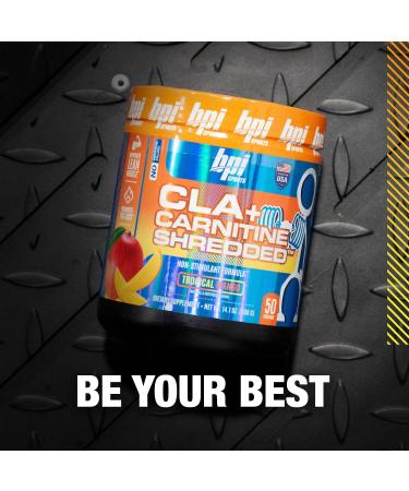 Buy BPI Sports CLA + Carnitine Shredded - Tropical Mango | Supports Lean Muscle & Fat Loss - 50 Servings - International Shipping Available - Buy Online on GoSupps.com