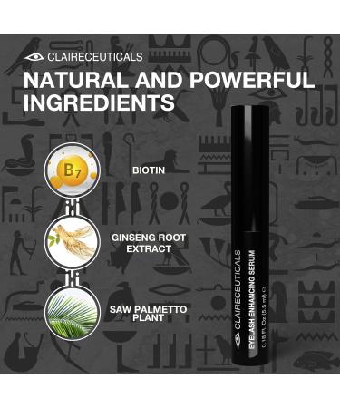 CLAIRECEUTICALS Eyelash Growth Serum - Eyelash Serum For Growth - Lash Growth Serum & Brow Serum For Long Eyelashes - Lash Serum Growth Eyebrow Growth Serum Eyelash Conditioner Eyebrow Serum 5.5ml - Buy Online on GoSupps.com