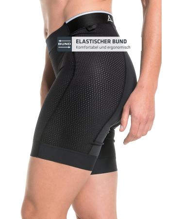 Sch ffel Women's Skin Pants 8h L - Breathable Stretch Bike Underpants with Bacteriostatic Silver Nitrate Treatment Body Mapping Size 46 Black | Ultimate Comfort for Cycling - Buy Online on GoSupps.com