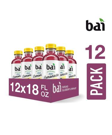 Bai Flavored Water Burundi Blueberry Lemonade - Antioxidant Infused 18oz Bottles (Pack of 12) - Buy Online on GoSupps.com