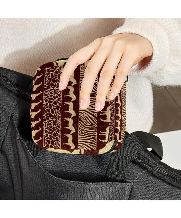 Wild Animals African Pattern Period Pouch - Tampon Storage Bag for Teen Girls - Buy Online on GoSupps.com