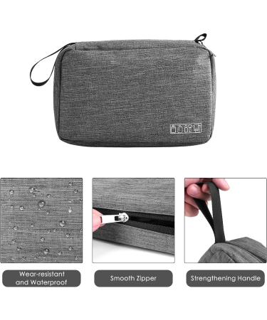 Cooja Hanging Toiletry Bag for Women - Travel Washbag with Hook & Handle, Grey - Includes 1 Toilet Bag + 2 Drawstring Bags - Buy Online on GoSupps.com