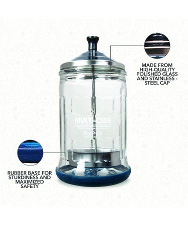 ForPro Multi-Cide Disinfecting Jar - 21oz Midsize Glass Jar for Manicure & Spa Implements - Buy Online on GoSupps.com