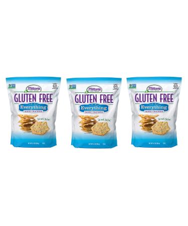 Miltons Gluten Free Crackers (Everything). Everything Bagel-Inspired Gluten-Free Grain Baked Crackers (Pack of 3, 4.5 oz).