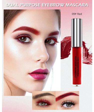Red Colored Mascara for Eyelashes Eyebrows Tinted Brow Mascara Waterproof Long Lasting Eyebrow Gel Lengthening Curl Non Clump Colorful Mascara Smudge-proof Thickening Brow Gel Eye Makeup for Women - Buy Online on GoSupps.com