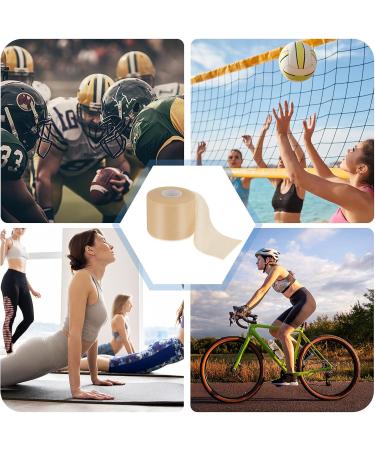 ZCFOIKAN Soft Sports Tapes 4 Rolls Pre Wrap Tape Foam Underwrap Tape Non-Adhesive Protective Foam Wrap for Hair Ankles Wrists Hands and Knees 2.4 Inches x 22 Yards(Beige) - Buy Online on GoSupps.com