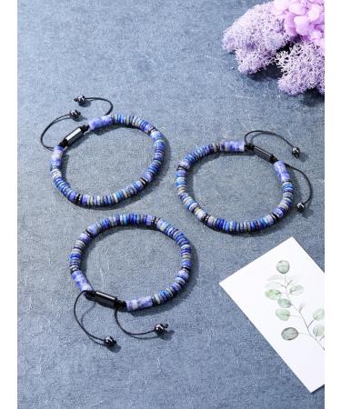 JSDDE Healing Crystals Bracelet - Adjustable Natural Lapis Lazuli Stone Bracelet for Men and Women - Buy Online on GoSupps.com