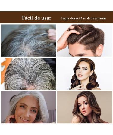  BLSFXROE Black Hair Dye Shampoo 3 in 1 Instant Black Hair Dye Shampoo for Men and Women 500ml Brown - Buy Online on GoSupps.com
