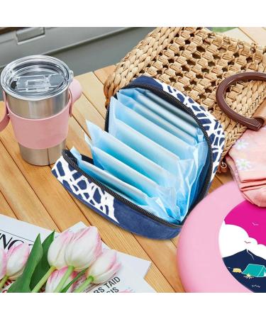 Large Capacity Sanitary Napkin Storage Bag & Menstrual Cup Pouch - Girls Travel Makeup Organizer | Basketball Background - Color 5 - Buy Online on GoSupps.com