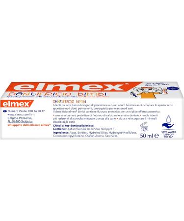 Elmex Baby Toothpaste 0-6 Years | Aminfluoride Protection 0% Dyes 50ml Safe & Effective Care for Children's Teeth - Buy Online on GoSupps.com