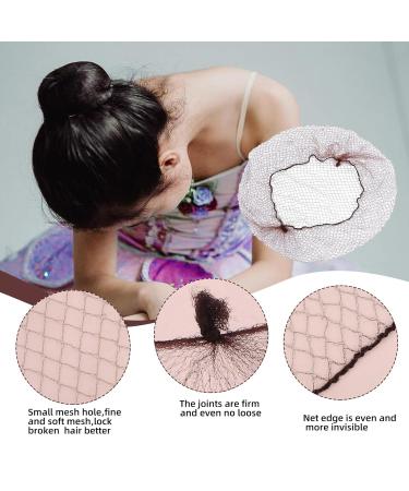 FEJANPON 100 Pcs Ballet Hair Net for Girls Ballet Bun Net Brown Bun Net Invisible Hair Net for Child 50Pcs Ballet Net and 50Pcs Bobby Pins Hair Bun Accessories for Ballet Dancers Child Girl Women - Buy Online on GoSupps.com