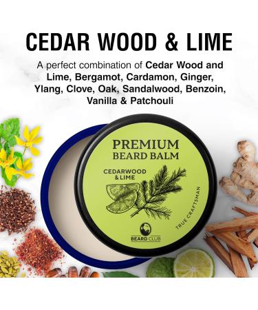 Beard Club Cedar Wood and Lime Beard Balm for Men - Moisturizer, Butter, Softener, Conditioner & Wax - Buy Online on GoSupps.com