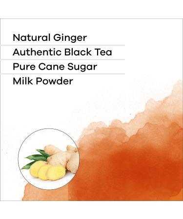 QuikTea Ginger Chai Tea Latte - 10 Count Single Box | All Natural & Preservative Free Instant Chai from Assam - Buy Online on GoSupps.com